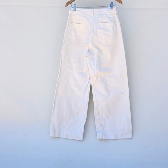 Ali Golden Sailor Pants Wide Leg White Baggy High Waisted Medium - Picture 3 of 8